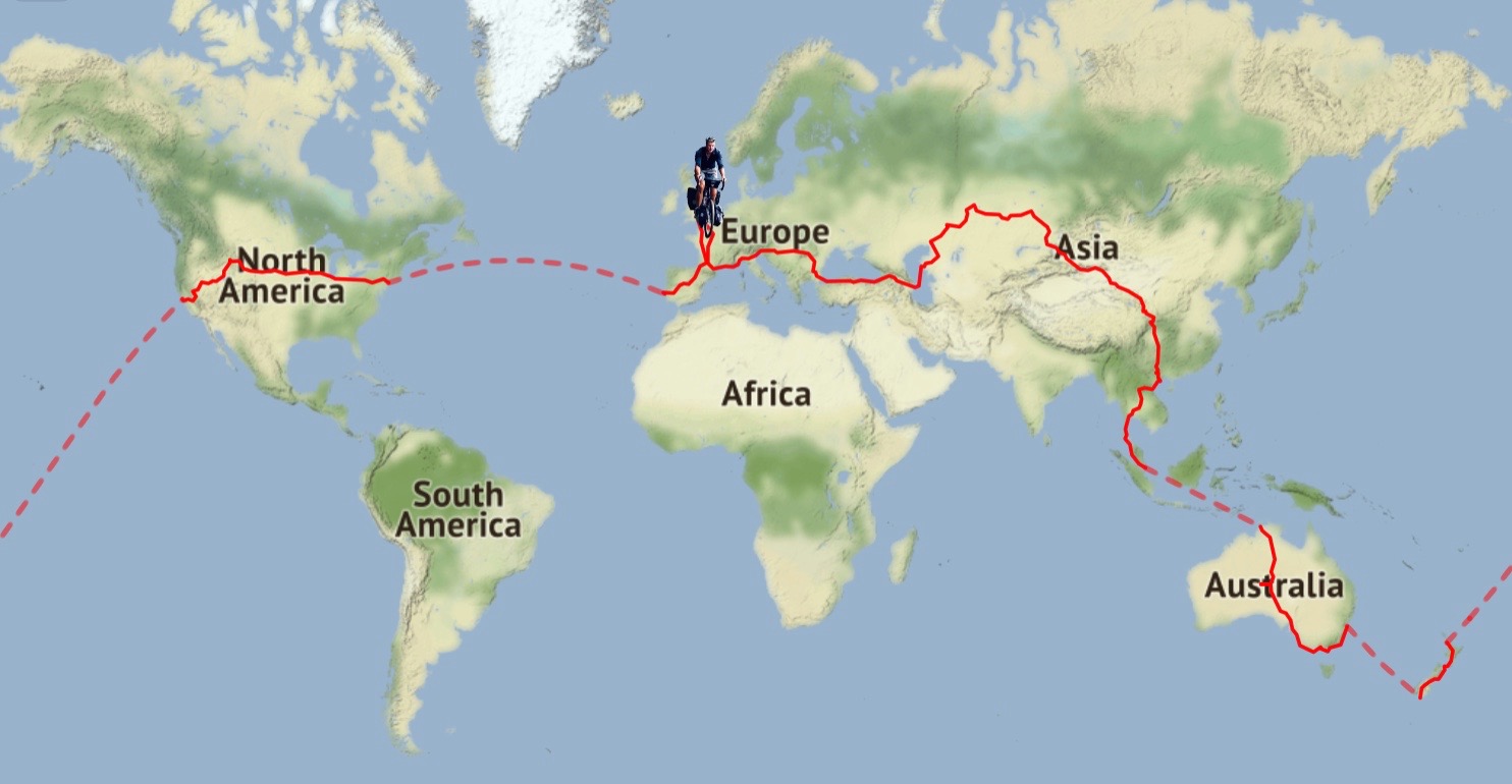 cycle around the world route